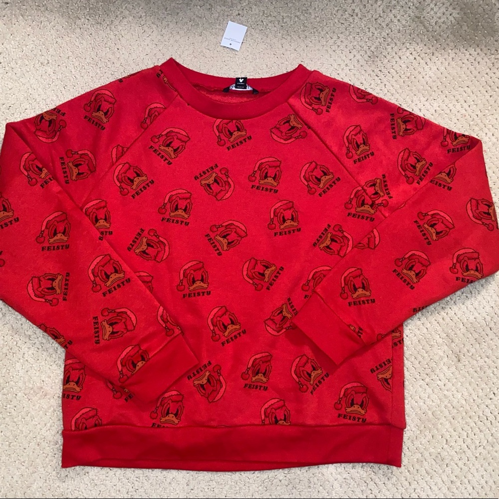 Disney Donald Duck Christmas Sweatshirt NWT